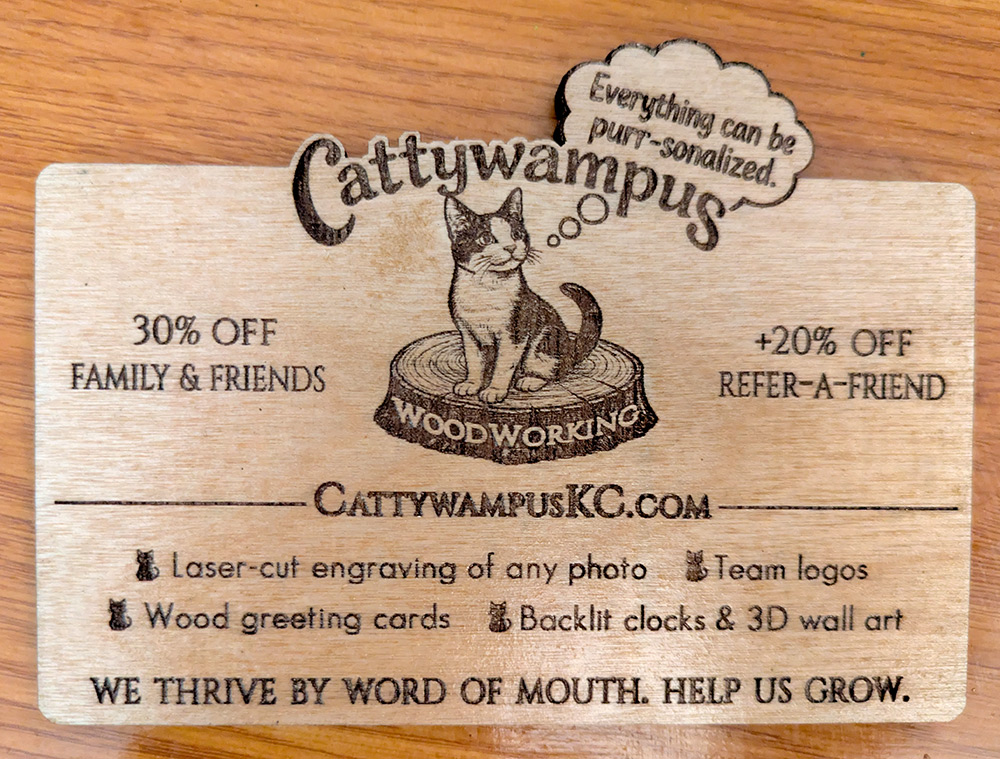 View 2 of Wood Business Cards